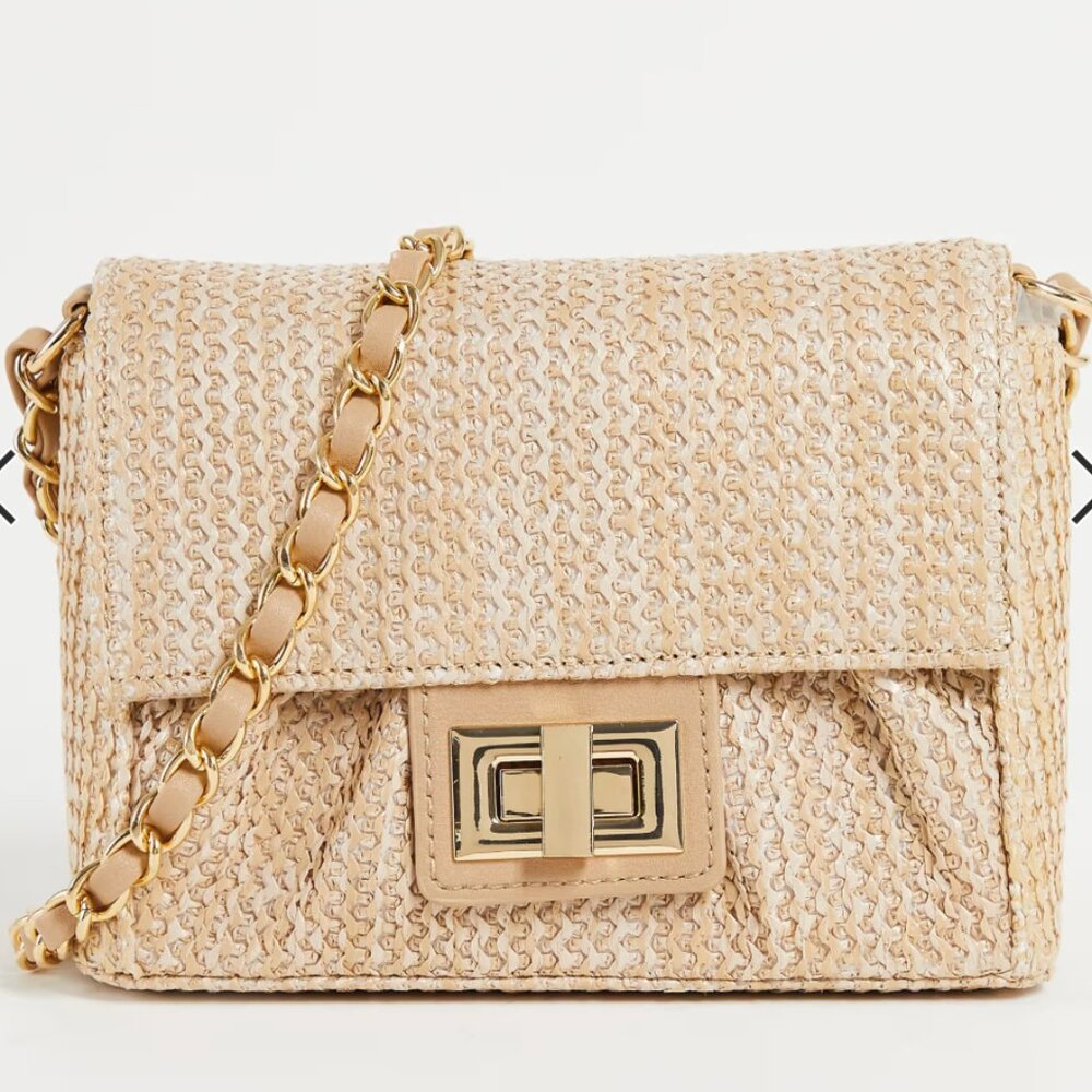 ASOS Ruched Straw Crossbody Bag